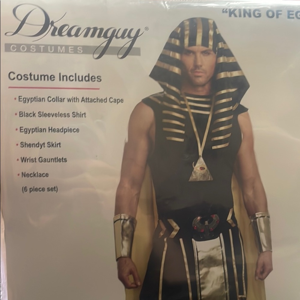 New Dreamguy-King of Egypt Costume for Men - Black and Gold6 pcs size medium